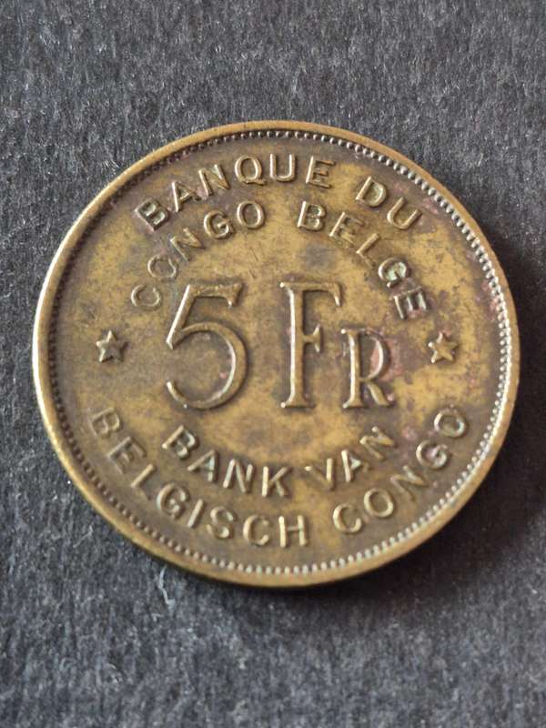 Belgium Congo 5 Francs 1947