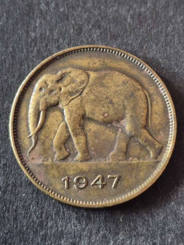 Belgium Congo 5 Francs 1947