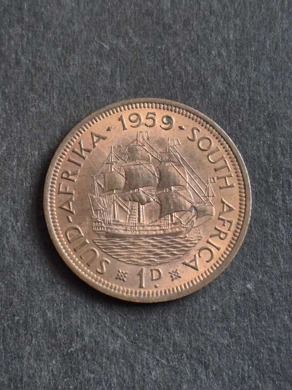 Union One Penny 1959 (excellent condition)