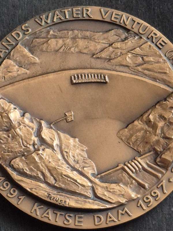 Lesotho Highlands Water Project Bronze Medallion 1991 - Katse Dam 1997