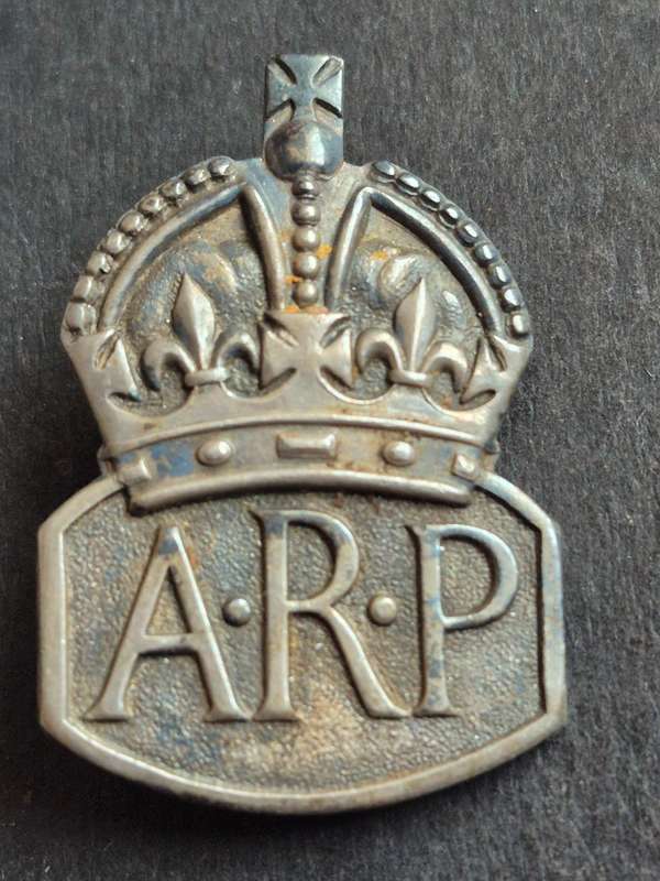 Air Raid Precautions Hallmark Silver Sweetheart Lapel Badge/Brooch
