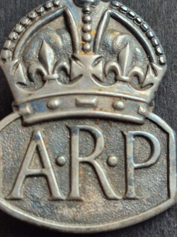 Air Raid Precautions Hallmark Silver Sweetheart Lapel Badge/Brooch