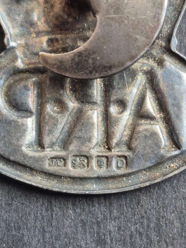 Air Raid Precautions Hallmark Silver Sweetheart Lapel Badge/Brooch