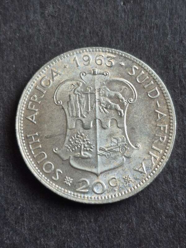 Republic 20 Cents 1963 UNC