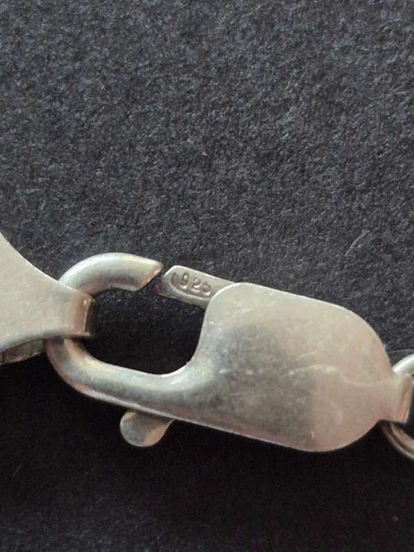 .925 Heavy Silver Curb Links Chain 59.3g 575mm