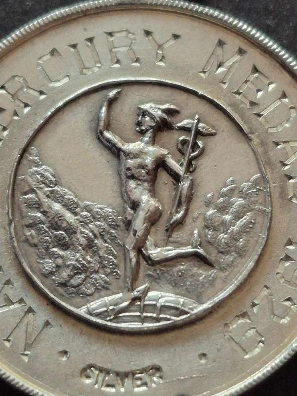 Natal Mercury Race Sterling Silver Medal 1928  8.8g (unnamed)