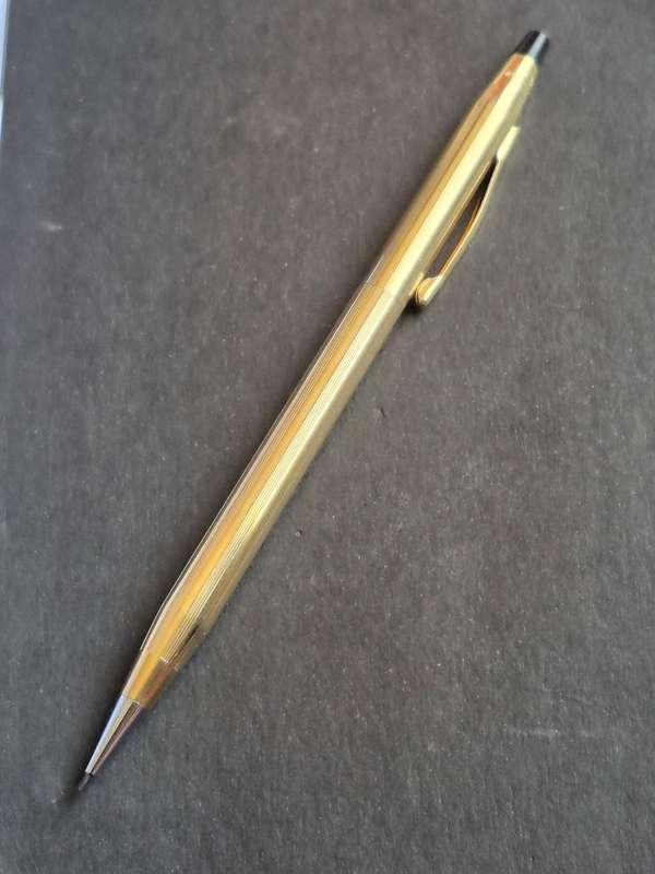 Vintage Rolled Gold Cross Pencil 1:20 12kt made in Ireland (excellent condition)