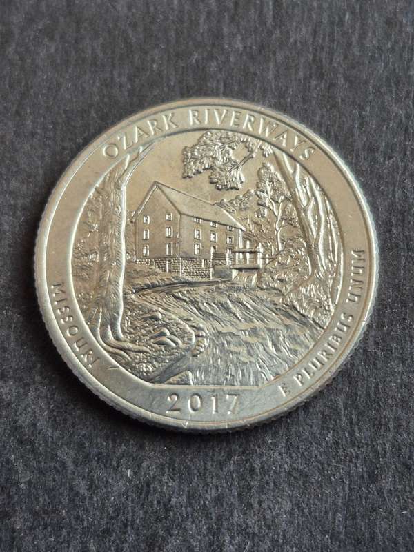 USA 1/4 Dollar Ozark Riverways Missouri 2017 Commemorate Coin