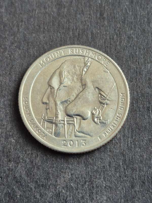 USA 1/4 Dollar Mount Rushmore South Dakota 2013 Commemorate Coin
