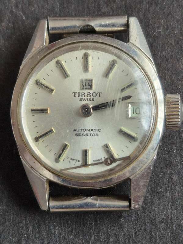 Vintage Tissot Sea Star 21 Jewels Automatic Ladies Wrist Watch (not working) minute hand loose