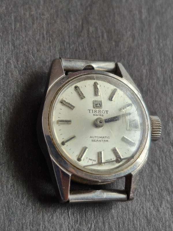 Vintage Tissot Sea Star 21 Jewels Automatic Ladies Wrist Watch (not working) minute hand loose