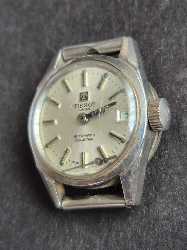 Vintage Tissot Sea Star 21 Jewels Automatic Ladies Wrist Watch (not working) minute hand loose