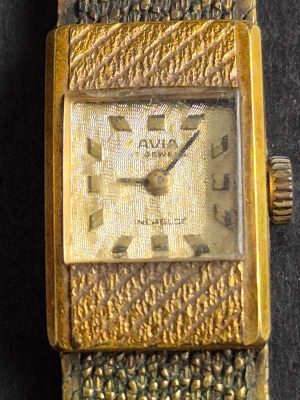 Vintage Avia 17 Jewels Incablock Ladies Wrist Watch (not working)