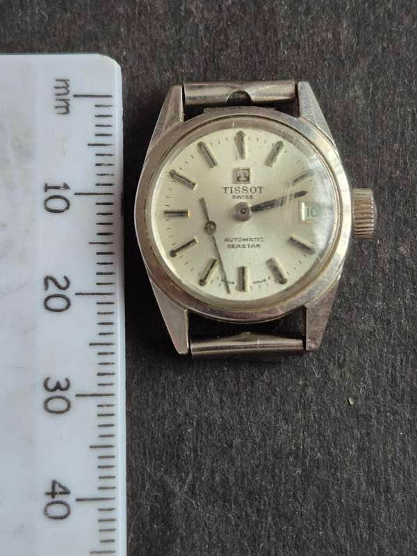Vintage Tissot Sea Star 21 Jewels Automatic Ladies Wrist Watch (not working) minute hand loose