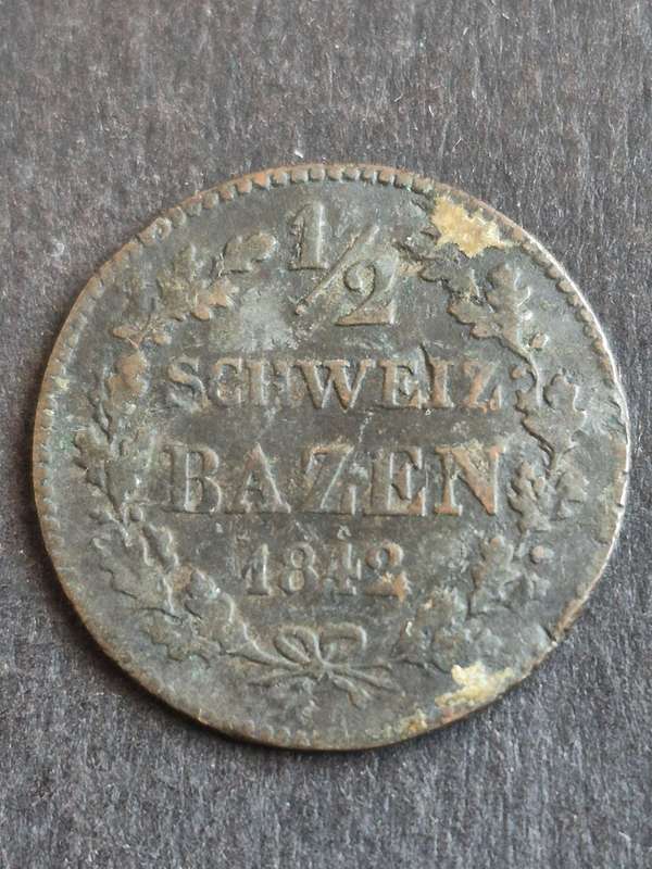 Kanton of the Grisons 1/2 Bazen 1842
