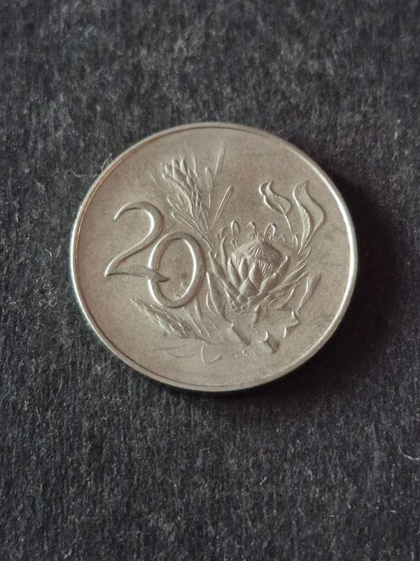 Republic 20 Cents 1967 Afrikaans
