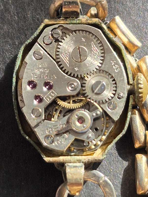 Vintage Ladies Rotary 15 Jewels Rolled Gold 10 Microns Mechanical Wrist Watch (not working)