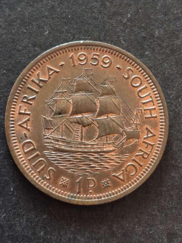 Union Penny 1959 EF+/UNC
