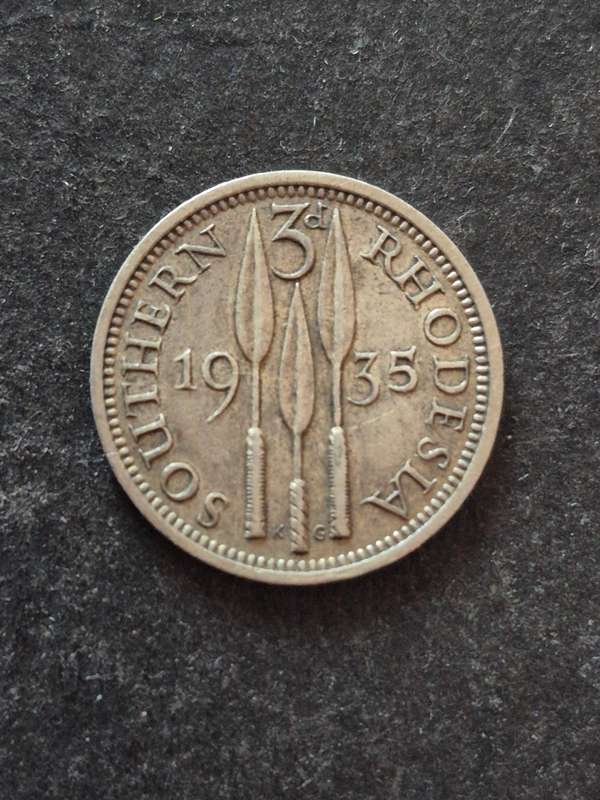 Southern Rhodesia Threepence 1935 Silver