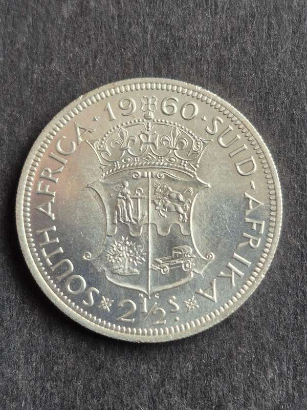Union 2 1/2 Shillings  1960 EF+/UNC