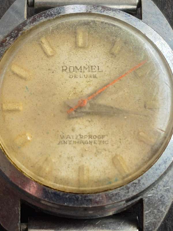 Vintage Rommel Deluxe Waterproof Antimagnetic Men's Wrist Watch (not working)