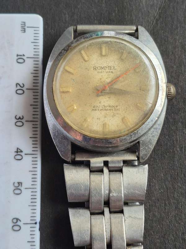 Vintage Rommel Deluxe Waterproof Antimagnetic Men's Wrist Watch (not working)
