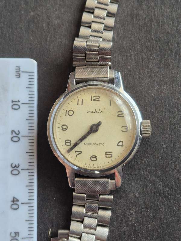 Vintage Ladies Ruhla Antimagnetic Mechanical Wrist Watch (not working)