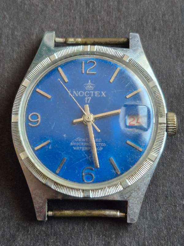 Vintage Noctex 17 Jewelled Shock Protected Waterproof Men's Mechanical Wrist Watch (not working)