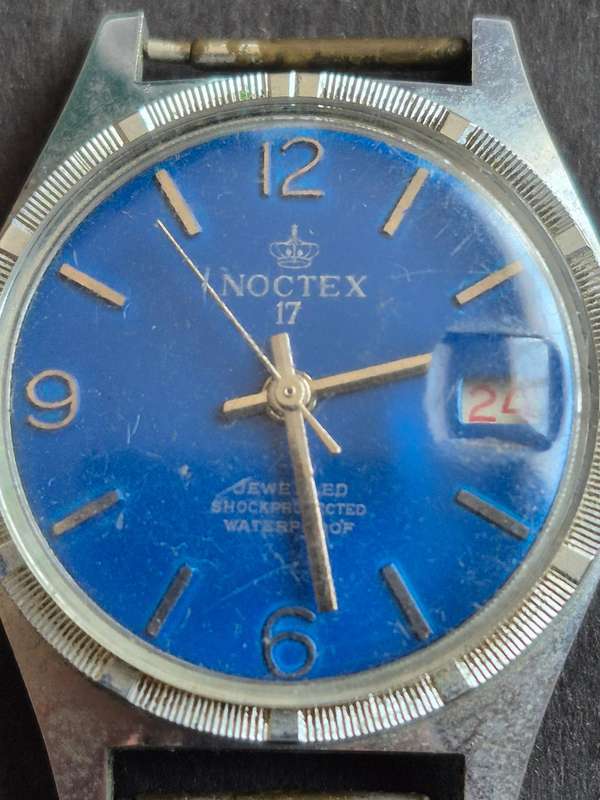 Vintage Noctex 17 Jewelled Shock Protected Waterproof Men's Mechanical Wrist Watch (not working)