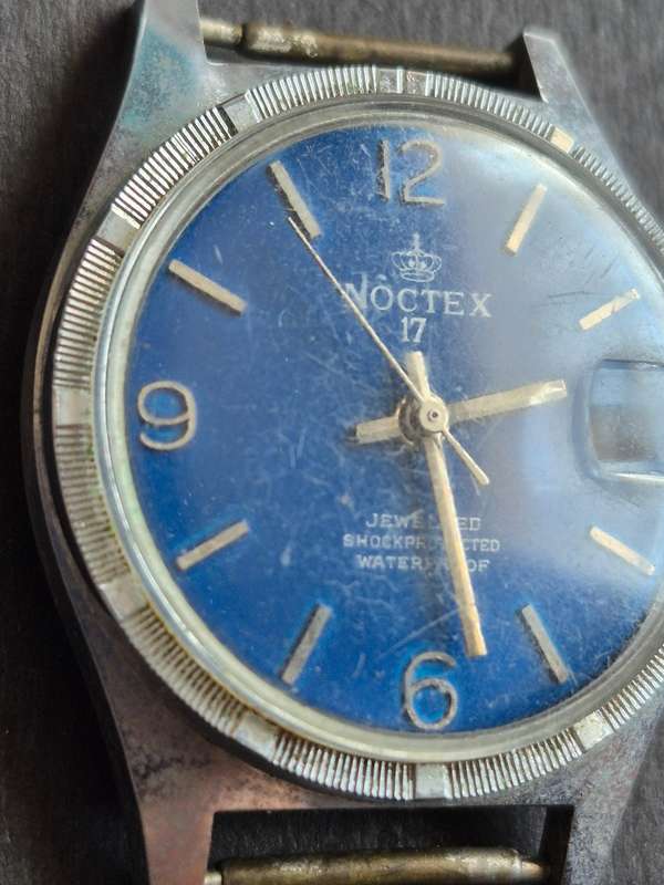 Vintage Noctex 17 Jewelled Shock Protected Waterproof Men's Mechanical Wrist Watch (not working)
