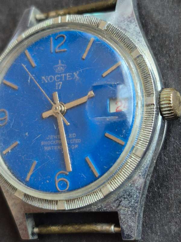Vintage Noctex 17 Jewelled Shock Protected Waterproof Men's Mechanical Wrist Watch (not working)