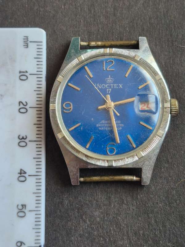 Vintage Noctex 17 Jewelled Shock Protected Waterproof Men's Mechanical Wrist Watch (not working)