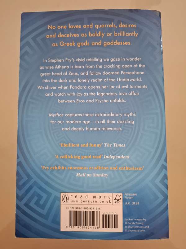 Mythos - The Greek Myths Retold - Stephen Fry - Book