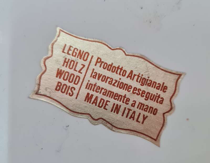 Vintage Italian Wooden Pin Plates