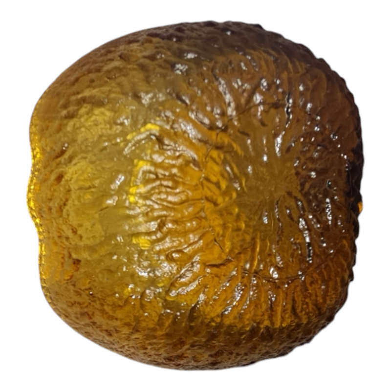 Italian textured bark glass apple shaped fruit or serving bowl