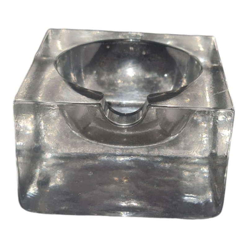 Vintage heavy crystal glass ashtray made in Germany