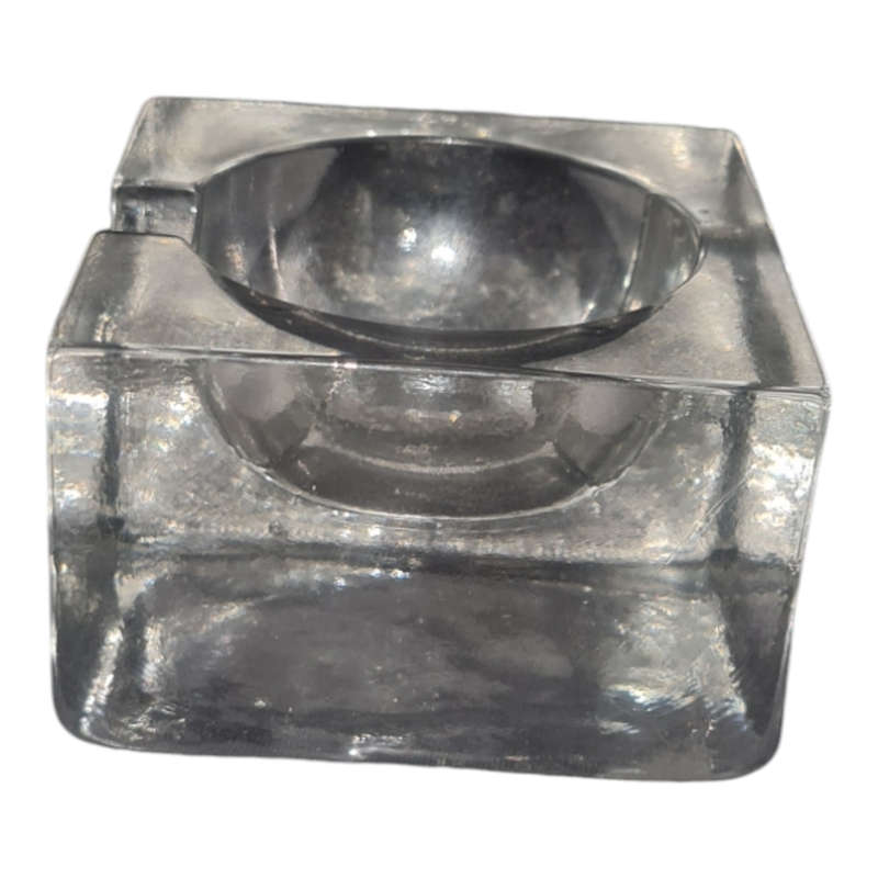 Vintage heavy crystal glass ashtray made in Germany