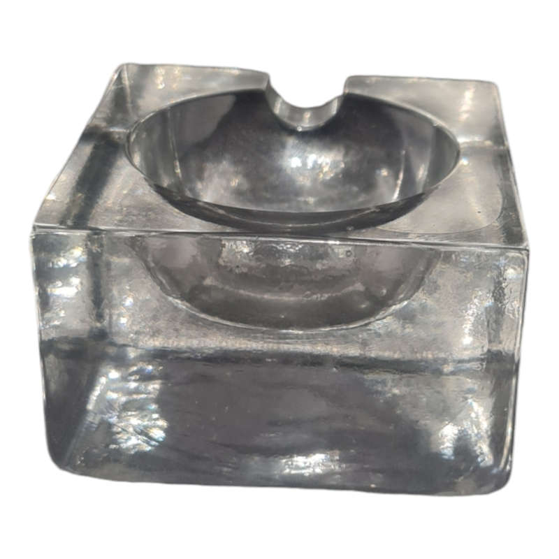 Vintage heavy crystal glass ashtray made in Germany
