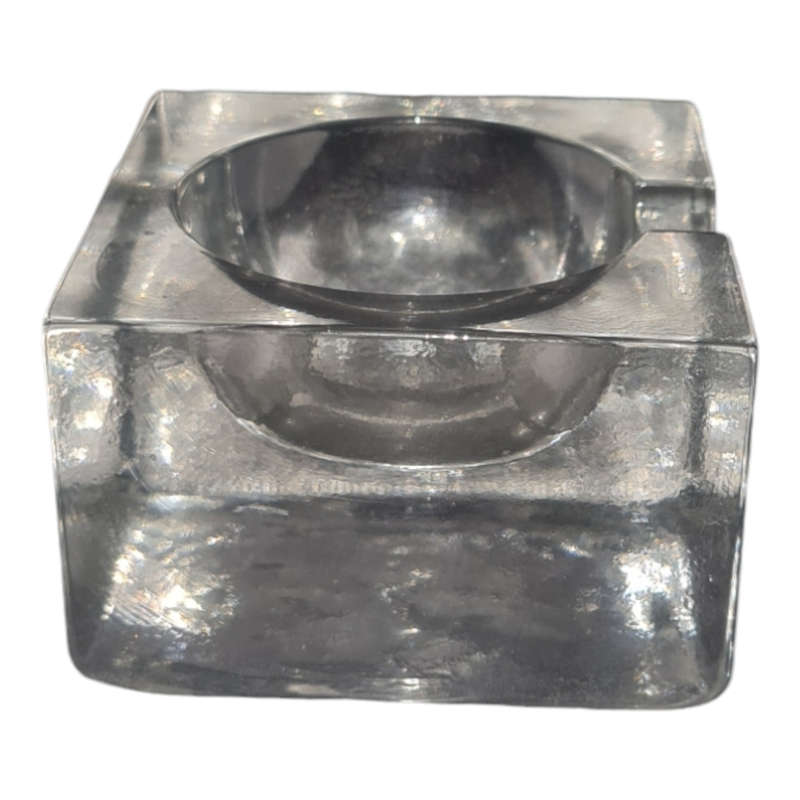 Vintage heavy crystal glass ashtray made in Germany