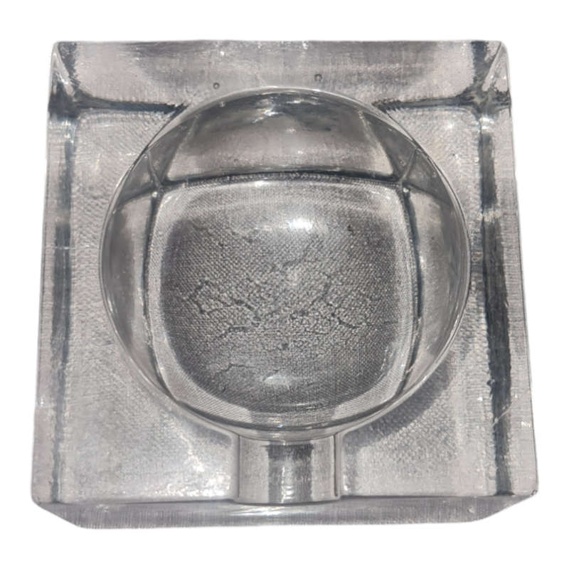 Vintage heavy crystal glass ashtray made in Germany