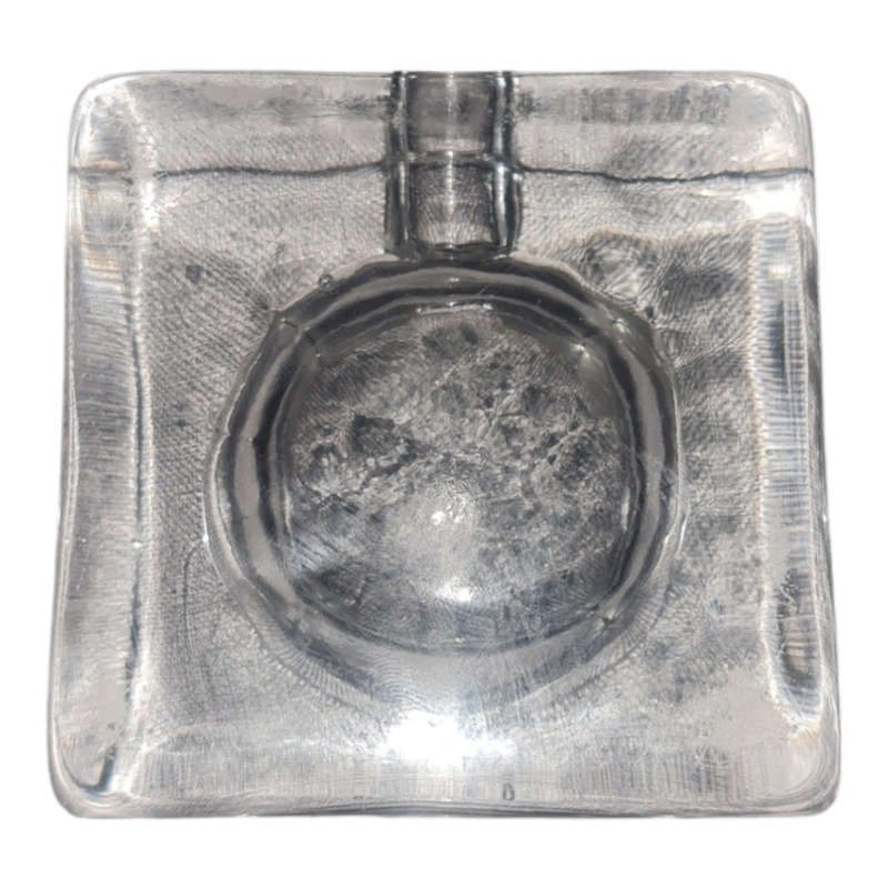 Vintage heavy crystal glass ashtray made in Germany