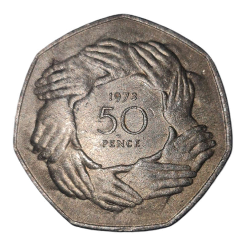 1973 Great Britain 50 PENCE Coin