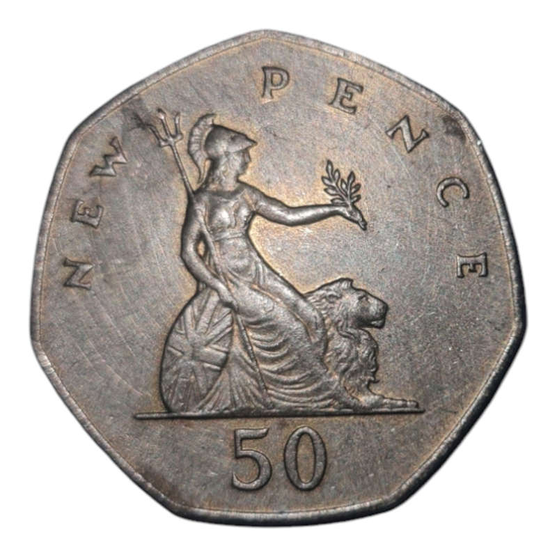 1981 United Kingdom Queen Elizabeth II 50 Pence Coin
