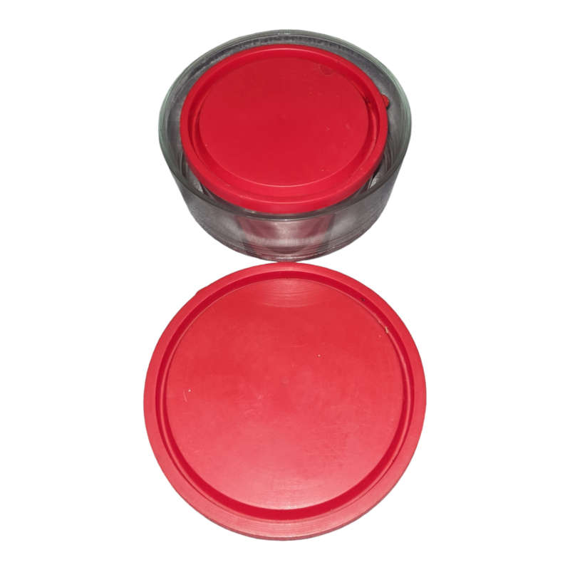 Glass containers with lid