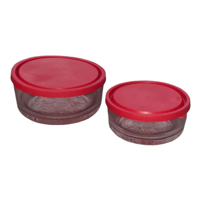 Glass containers with lid