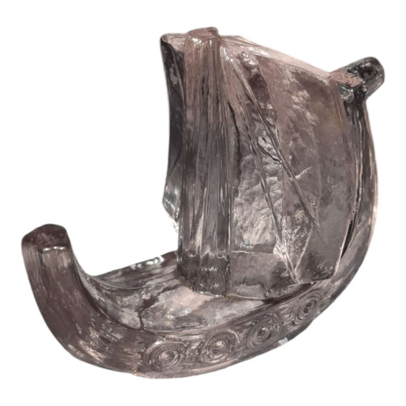 Swedish Glass Sculpture Sailboat