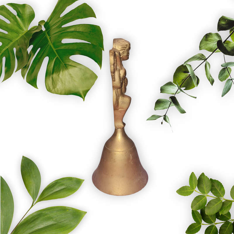 Vintage Bell Brass Angel