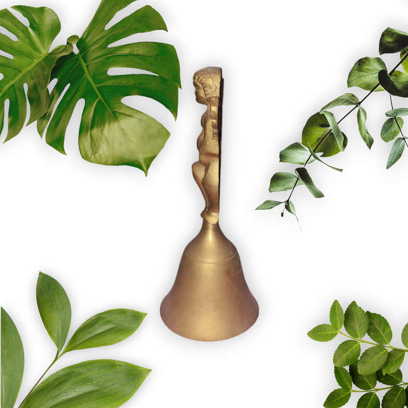 Vintage Bell Brass Angel