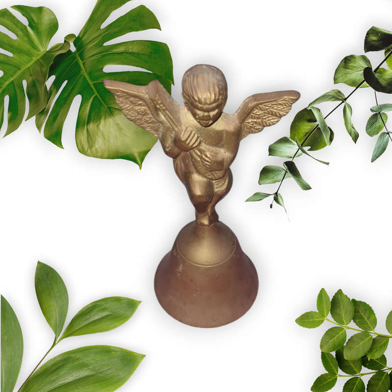 Vintage Bell Brass Angel
