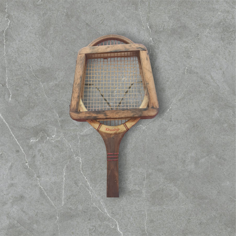 Retro Slazenger squash racquet with Dunlop wooden head guard